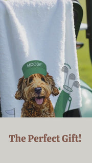 Custom Pet Golf Towel - Pet Photo + Name