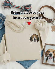 Custom Embroidered Pet Hoodie - Pet Photo + Name