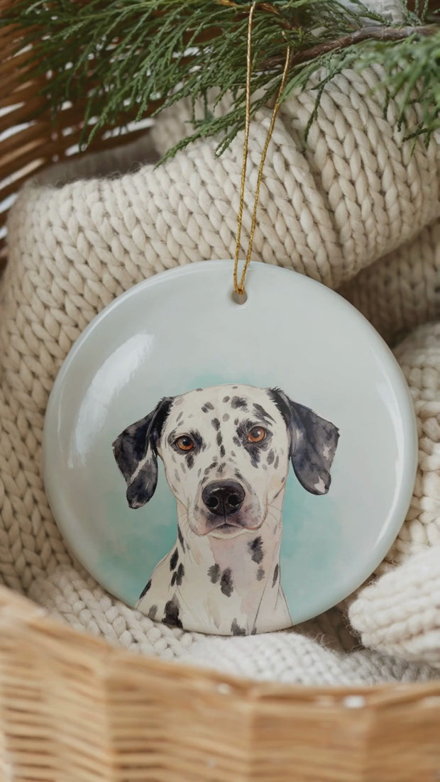 Custom Color Splash Memorial Pet Ornament - Pet Photo + Name