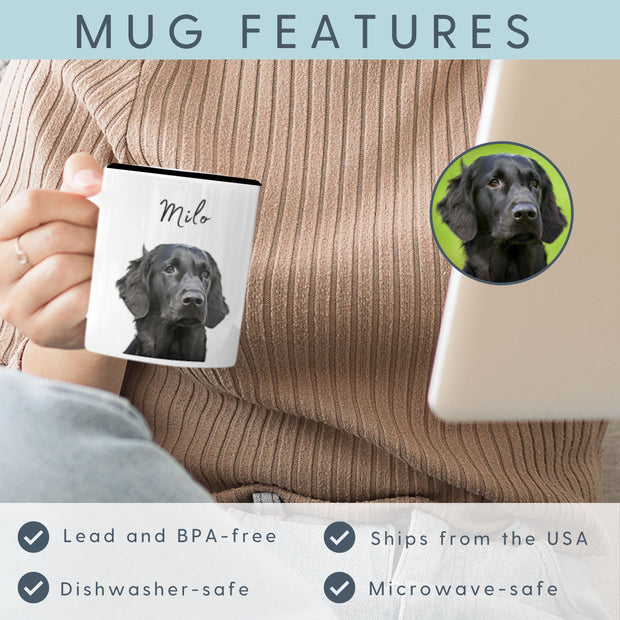 Custom Pet Color Mug - Pet Photo + Name Pet Mugs Mod Paws 