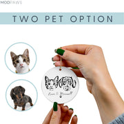 Custom Pet Ornament - Pet Photo + Name Pet Ornaments Mod Paws 