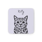 Custom Pet Coasters - Pet Photo + Name Pet Coasters Mod Paws Lavender Set of 2 1