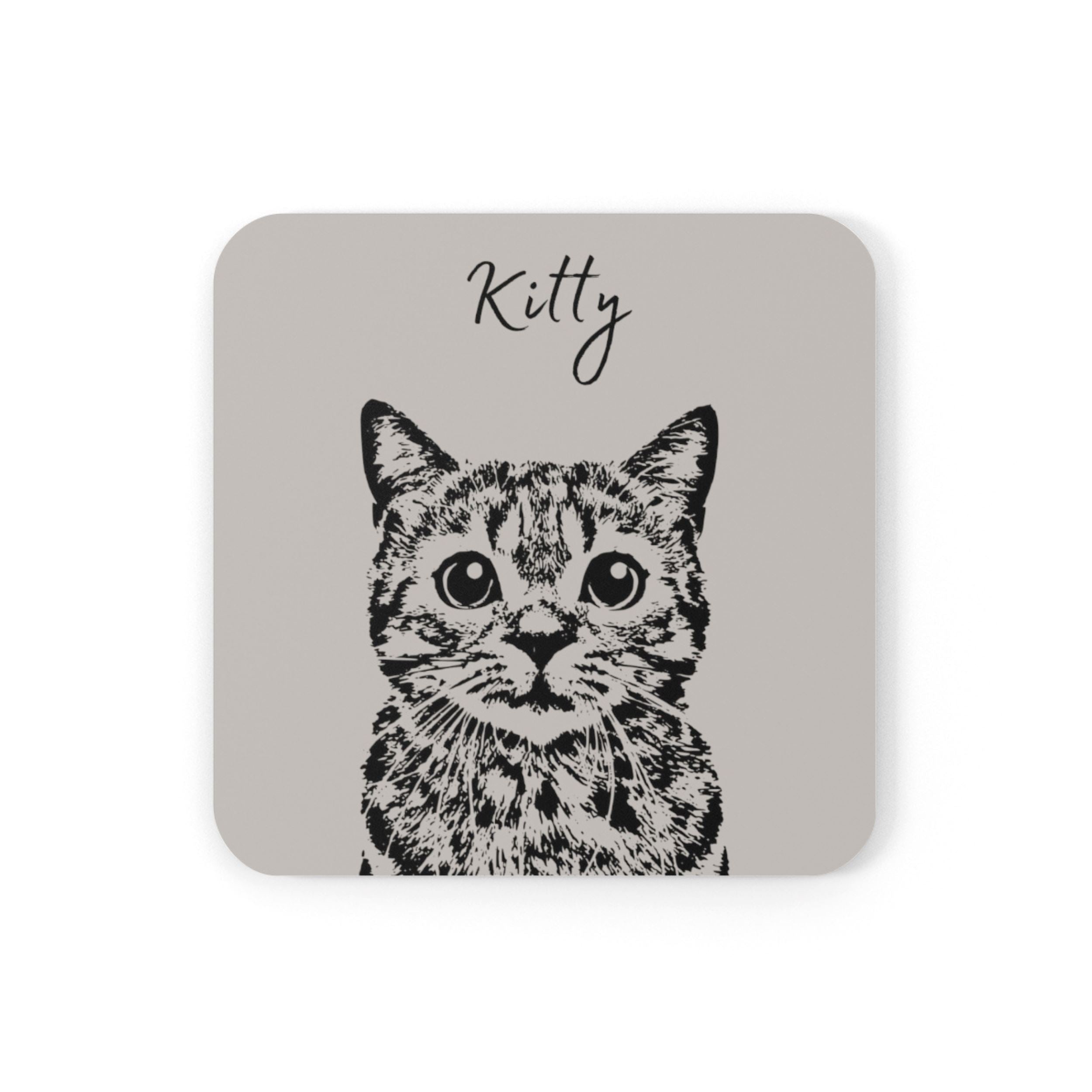 Cat Coasters SVG Bundle by Oxee, Funny Coasters, Doodle Cat Face