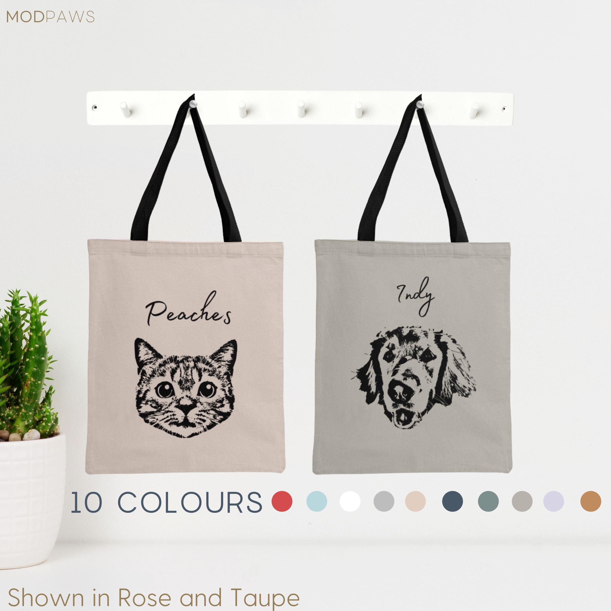 Personalised Chihuahua Dog Cotton Shopper Tote Bag - Add a Name - Custom Pet  Owner Gift