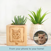 Custom Pet Memorial Plant - Pet Photo + Name Pet Plant Mod Paws 