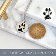 Custom Pet Paw Necklace - Pet Paw + Name Paw Necklace Mod Paws 
