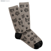 Custom Pet Socks - Pet Photo + Name Pet Socks Mod Paws Tan S Unisex 1