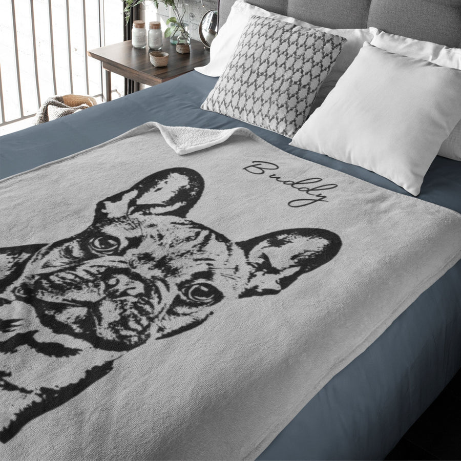 Custom Pet Blanket - Pet Photo + Name Pet Blanket Mod Paws