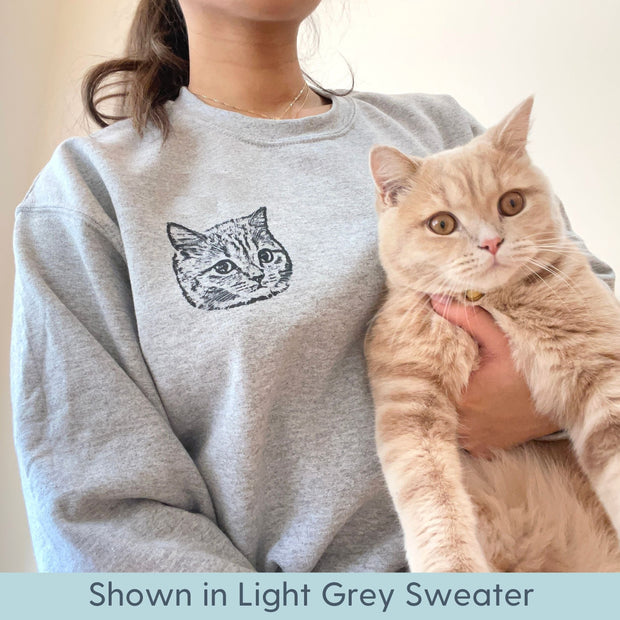 Custom Pet Sweater - Corner Pet Photo + Name Pet Sweater Mod Paws 