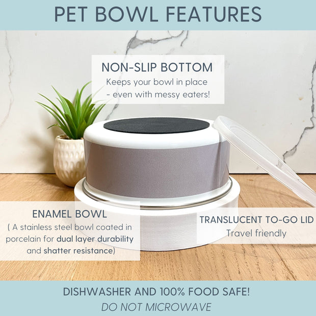 Custom Dog Bowl - Pet Photo + Name Pet Bowl Mod Paws 
