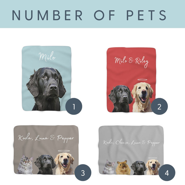 Custom Pet Blanket - Pet Photo + Name Pet Blanket Mod Paws 