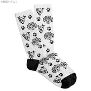 Custom Pet Socks - Pet Photo + Name Pet Socks Mod Paws White S Unisex 1