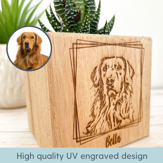 Custom Pet Memorial Plant - Pet Photo + Name Pet Plant Mod Paws 