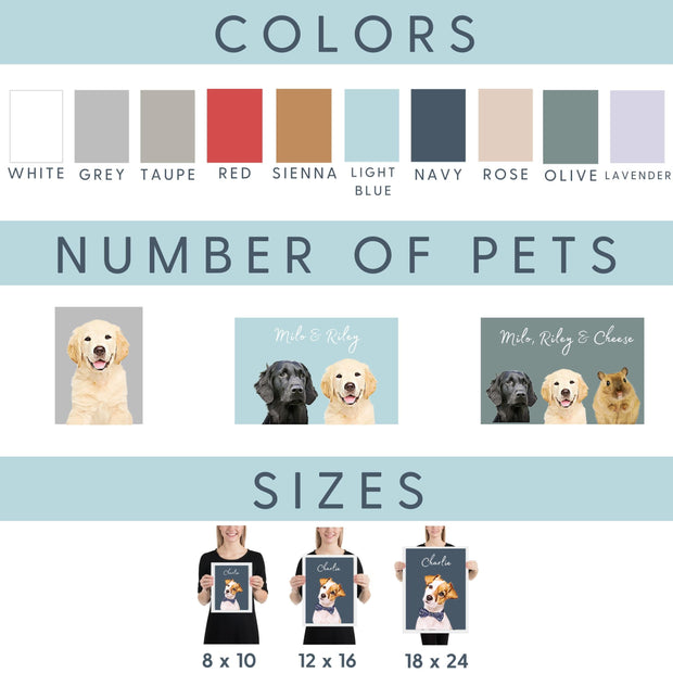 Custom Pet Portrait - Pet Photo + Name Pet Portraits Mod Paws 