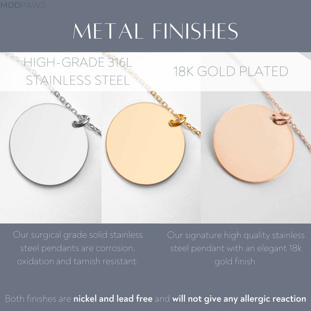 Custom Pet Paw Necklace - Pet Paw + Name Paw Necklace Mod Paws 