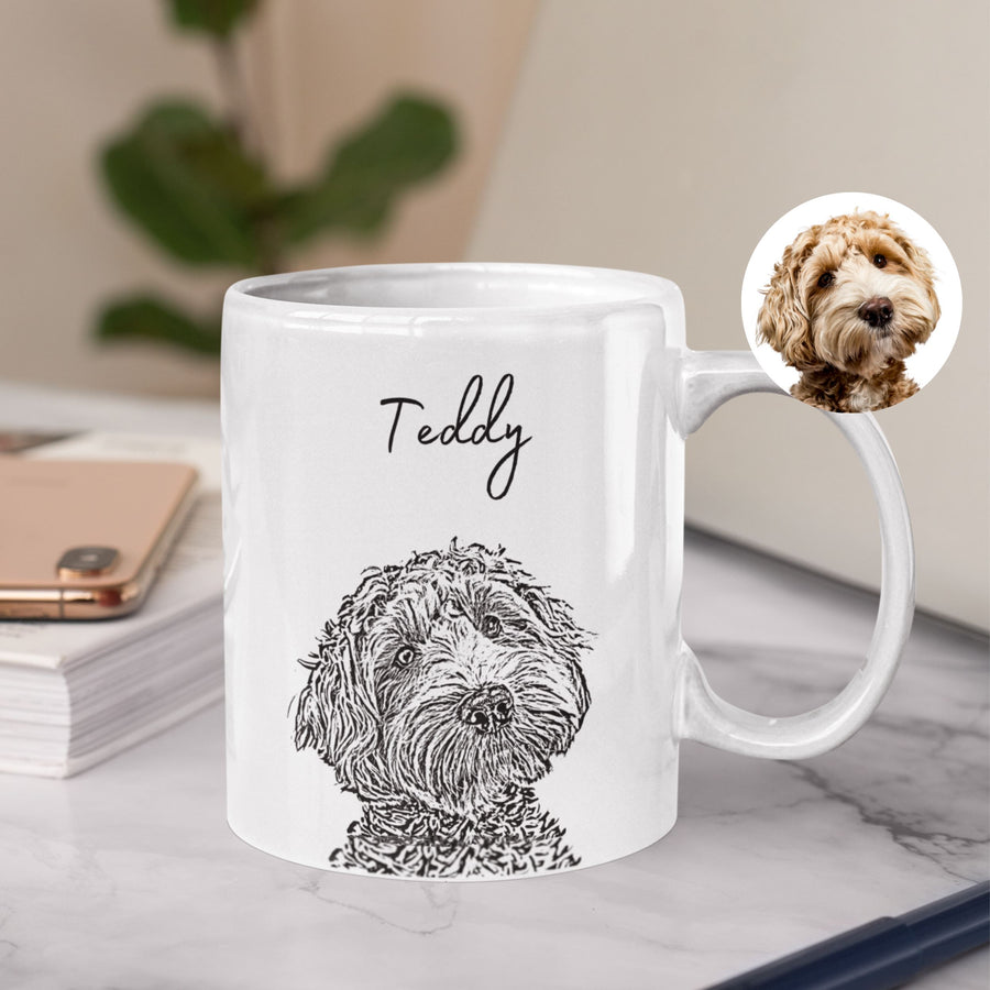 Custom Pet Mug - Pet Photo + Name Pet Mugs Mod Paws