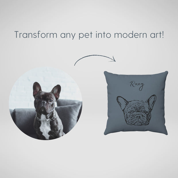 Custom Pet Pillow - Pet Photo + Name