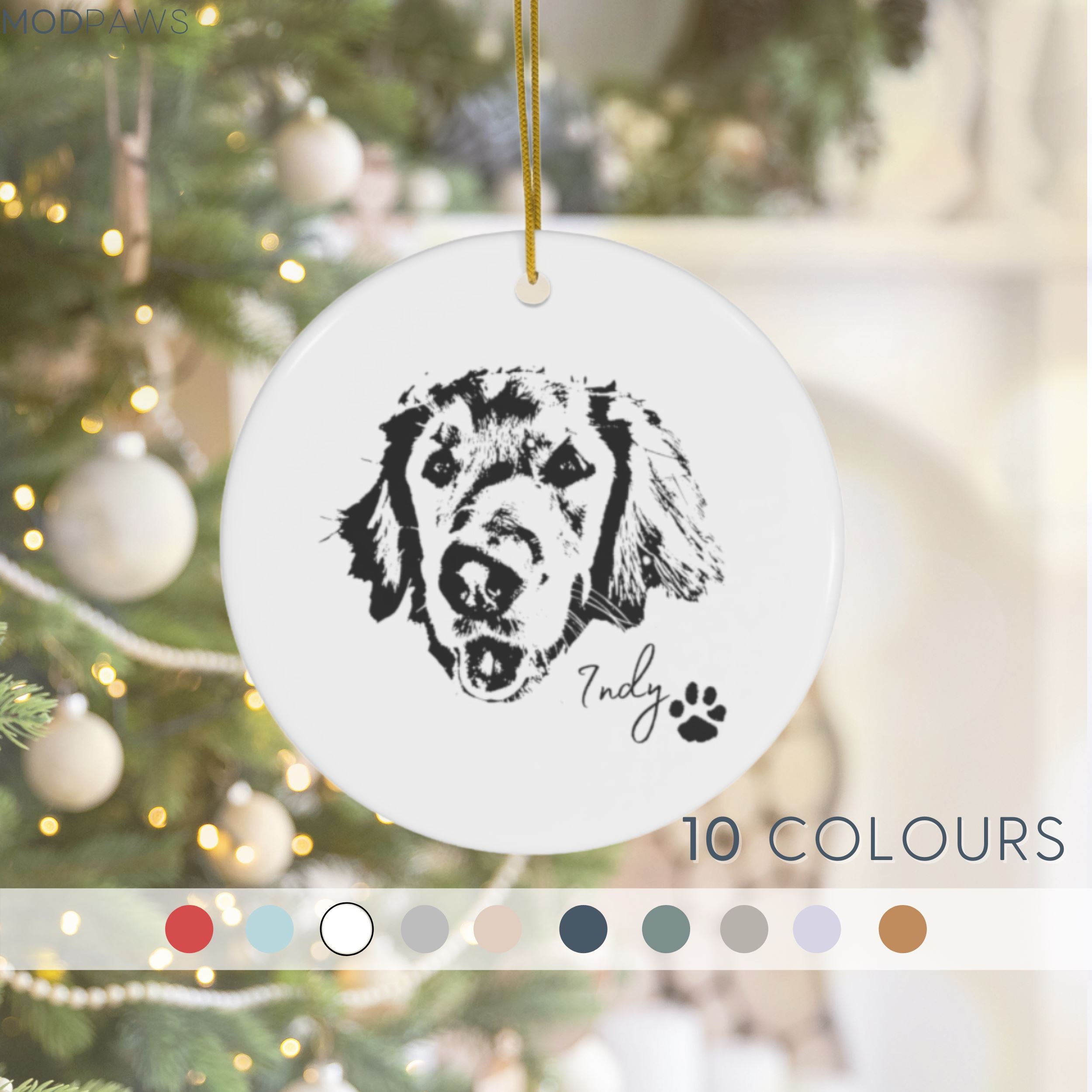Custom Dog Ornament Made From Photo, Dog Ornament Personalized, Gift for Dog  Mom, Pet Portrait Ornament, Custom Cat Christmas Ornament 