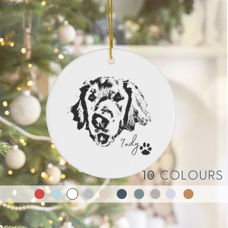 Custom Pet Ornament - Pet Photo + Name Pet Ornaments Mod Paws